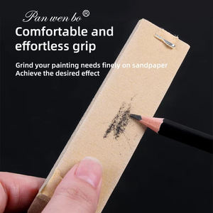 33 Pièces de estompes et tortillons en papier <span class=keywords><strong>pour</strong></span> le <span class=keywords><strong>dessin</strong></span>, avec papier abrasif, taille-crayon, gomme à modeler et éponge à estomper - Product Image 5