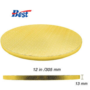 10 "ラウンドホワイトケーキドラムグリーン5mmケーキドラムボードスポンジケーキ用 - Product Image 4