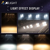 Projecteur de surface COB Slim 200W 4 yeux étanche IP65 Ra90 DMX512 en alliage d'aluminium blanc chaud/froid pour éclairage de scène