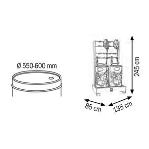 MECLUBE - 023-1950-000 Instalación completa 2 posiciones para barriles 180 220 L-EAN DISTRIBUCIÓN ACEITE - Product Image 2