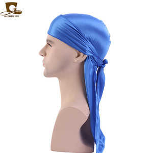 Bán Buôn Biểu Tượng Tùy Chỉnh Phụ Kiện Tóc Đuôi Dài Màu Rắn Phụ Nữ Thoải Mái Hàng Ngày Cao Cấp Satin Mượt Durag Cho Nam Giới - Product Image 3