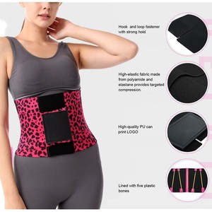 Faja Reductora de Cintura con Estampado de Leopardo, Elástica, para Ejercicio, para Mujer, Tallas XS, S, M, L, XL, XXL, XXXL - Product Image 4