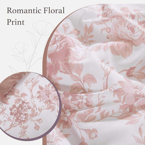 Juego de Edredón de Flores Botánicas Personalizado OEM ODM, 7 Piezas, Floral, para Todas las Estaciones, Ropa de Cama de Hotel de Lujo de Algodón con Sábanas de Algodón de 300 Hilos - Product Image 4