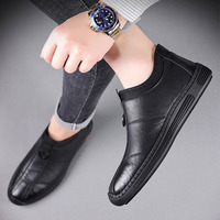 Chaussures de ville souples pour hommes, élégantes, cousues à la main, confortables à enfiler et à retirer, idéales pour le bureau et les trajets quotidiens – Grande Vente