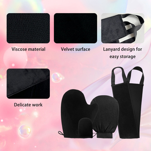 Ensemble de 4 gants autobronzants avec mini applicateur de bronzage personnalisé - Product Image 5