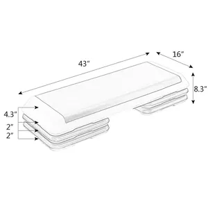 Fitness Apparatuur Steppers Verstelbare Aerobic Stap Gym Platform Oefening Board Aërobe Stepper Met 4 Verstelbare Risers