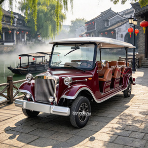 Carro Eléctrico Turístico Vintage con Certificación CE, Directo de Fábrica, para Transporte en Sitios Turísticos, Hoteles, Resorts y Bodas - Product Image 1
