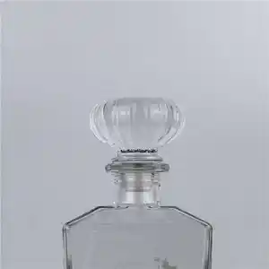 Hete Verkopende Wodka-Flessendop Bruiloft Met Kristallen Pompoenvormige Glazen Wijnkurkstop 750 Ml Wijnflessenstop