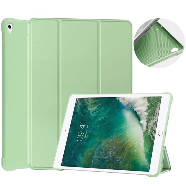 Case for iPad Pro 10.5 Inch Air3 Pu Leather Multi-Angle Foldable Stand Four-corner Shockproof Tablet Soft Tpu Back Case