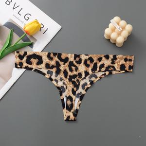 <strong>Panties</strong> for Womens Leopard Pattern <strong>Low</strong> <strong>Waisted</strong> Seamless for Women <strong>Underwear</strong> No Show Sexy Breathable Thongs - Product Image 1