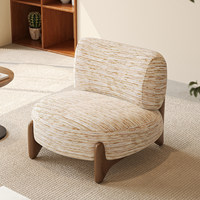 Fauteuil simple en bois massif de style vintage, design rétro minimaliste d'occasion pour salon et balcon, mobilier de maison