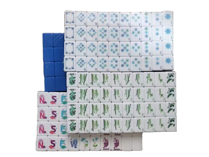 Jeu de tuiles de mahjong de luxe moderne en acrylique à 2 couches, jeu de mahjong chinois avec logo personnalisé, ensemble de tuiles Lyla - Product Image 3