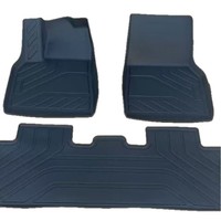 Tapis de sol en caoutchouc 5D Premium à rebord surélevé, lot de 4 pièces pour Tesla Model Y Juniper, toutes saisons, ajustement personnalisé, ensemble complet, vente en gros