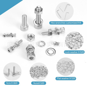 304 Stainless Steel Hex Socket Screws 2020pcs M2 <b>M3</b> M4 M5 Nuts Set DIN912 Grade 8.8 Cylindrical Head <b>Bolt</b> Kit - Product Image 3