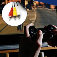 AV-Kabel für PS2, Audio-Video-Komponentenkabel, 3 RCA TV-Anschlusskabel für PS1/PS2/PS3 Spielkonsolen