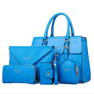 Alta calidad señora venta al por mayor barato 5 piezas Set Pu cuero llave caso <span class=keywords><strong>Cartera</strong></span> bolso de mano bolsos de mano China logotipo personalizado 50 piezas - Product Image 3