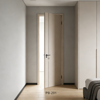 Porte en bois MDF blanc insonorisée et étanche, style moderne et minimaliste, idéale pour salle de bain, appartement, villa, école - Offre Spéciale