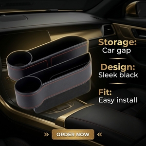 Car <strong>Seat</strong> Gap Filler Interior Kits Organizer <strong>Storage</strong> <strong>Box</strong> Cup Holder Front <strong>Seat</strong> Console Side Organizer Car <strong>Storage</strong> Accessories - Product Image 6