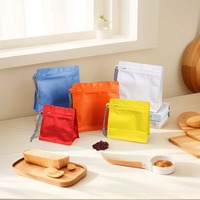 Sacs à fond plat personnalisés imprimés, recyclables, de qualité alimentaire, avec fermeture à glissière, pour café, bonbons, thé, sacs carrés en Mylar, logo personnalisé, marque OEM