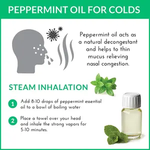 Aceite Esencial Puro de Menta |   Mentha Piperita |   50%~80% Mentol |   Soporte Refrescante y Digestivo |   Aceite de Aromaterapia Premium a Granel - Product Image 3