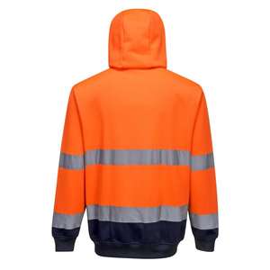 PORTWEST - B317ONRXXL Sudadera con capucha frontal con cremallera en dos tonos naranja/azul marino de alta visibilidad-EAN 5036108319756 WORKWEAR DE 2017 - Product Image 2