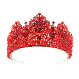 มงกุฎมงกุฎนางงามสำหรับผู้หญิงมงกุฎประดับคริสตัลคริสตัลรูปจักรวาลบาร็อคมงกุฎชุบทองสำหรับงานแต่งงานมงกุฏราชินี - Product Image 3