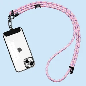 Cell Phone Accessories Universal Crossbody Necklace Strap Patch Tab Tether Nylon Mobile Smartphone Phone Case Lanyard