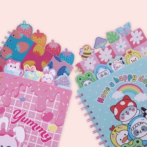 A5可爱造型分格式女生高颜值学生可爱螺旋定制环形笔记本 - Product Image 1