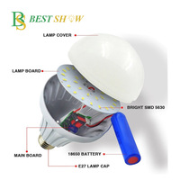 Ampoule led automatique Rechargeable, lampe d'urgence, Rechargeable, E27, 3W 5W 7W 9W 12W 15W 18W 20w 30w 40w