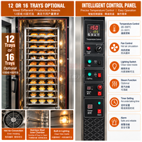 Four à convection industriel à chariot à 5/10/12/16 plateaux pour la cuisson du pain, des gâteaux et des pâtisseries en boulangerie, 380V, en acier inoxydable, four commercial