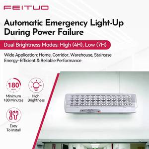 Luces de señalización de salida de emergencia comerciales; luces LED de emergencia recargables para escuelas y hospitales - Product Image 2