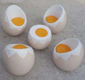 Juego de Muebles Comerciales para Escuelas y Centros Comerciales, Mesa de Centro con Forma de Helado Y009, Silla con Forma de Comida, Fibra de Vidrio - Product Image 4
