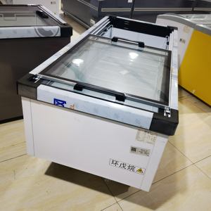 Lemari Pendingin Horizontal 2 Pintu Terbuka 1,3m dengan Pendinginan Langsung, Ukuran 1300*650*850mm, Freezer Supermarket dengan Pintu Kaca Kecil - Product Image 6