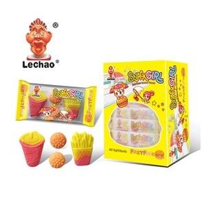 Fabricante de dulces de goma Pizza Cola Jugo Forma de hamburguesa Fruta personalizada Surtido de comida rápida Set Gummy <span class=keywords><strong>Chew</strong></span> <span class=keywords><strong>Candy</strong></span> - Product Image 5