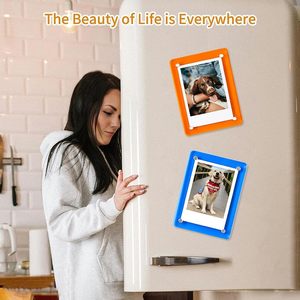6 Pack 4x6 Cadres Photo Acrylique Réfrigérateur Magnétique Photo Affichage Double Face Transparence pour Réfrigérateur Mur Coloré Logo - Product Image 4