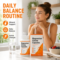 Capsules de citrate de magnésium pur exceptionnel, complément alimentaire pour adultes soucieux de leur santé
