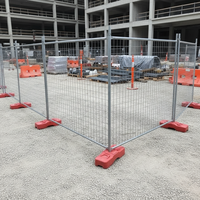Clôture Temporaire Mobile Économique, Panneau de Clôture Temporaire Galvanisé Conforme aux Normes Australiennes avec Pieds Orange