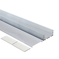 Profilé en aluminium led linéaire sans monture 7535B avec pendentif de couverture de diffuseur PC ou montage en surface sur une installation de plaques de plâtre
