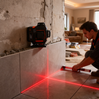Niveau laser rotatif 3D 12 lignes vert MK-3D04B - Niveau laser - Aide pour les travaux de menuiserie