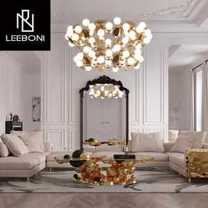 Производитель, роскошный комплект диванов Boca из Латунного материала, секционный угловой диван в форме U-C, роскошный золотой диван - Product Image 6