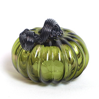 Handgefertigtes 3D-Klarglas durchsichtig Kürbisform Halloween glühendes Acryl batteriebetrieben kabellos Thanksgiving-Dekoration