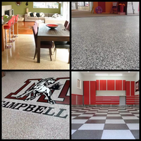 MTBJZJ Meilleure Qualité OEM ODM Flocons de Vinyle 3-5mm Échantillon Gratuit en Gros Usine Pulvérisation Sans Résidu Effet Terrazzo pour Murs et Garages Faible Teneur en COV
