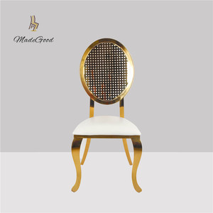 Hochwertiger <span class=keywords><strong>MadeGood</strong></span> Moderner Goldener Edelstahl-Esszimmerstuhl für Zuhause, Büro, Apartment, Schule, Außenbereich und Gartenmöbel - Product Image 1