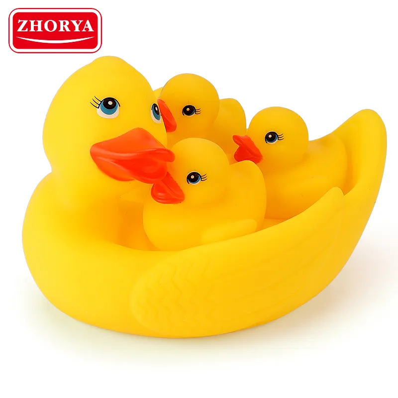 Brinquedo de banho zhorya de 2 polegadas, pato de borracha branco e amarelo para bebês