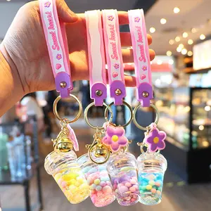 BSBH Cute Custom Acrylic Keychain Liquid Floating Bottle Keychain