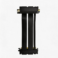 Câble de montage vertical GPU PCIe 4.0 X16 à bande passante de 64 Go/s, double rangée, double inversé, plaqué or 3-5μ, pour PC MOD