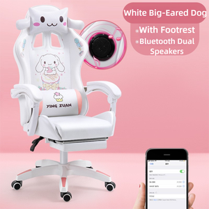 Nhà Máy Bán Hàng Trực Tiếp Trắng Dễ Thương Chơi Game Ghế E-Thể Thao Phim Hoạt Hình Chơi Game Ghế Màu Hồng Xoay Nâng Thoải Mái Ghế Máy Tính - Product Image 6