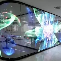 Écran LED transparent flexible léger Lionled P2 pour intérieur, pleine couleur, luminosité 3500-4000 cd/m², fréquence de rafraîchissement 3840 Hz, OEM