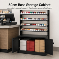 Étagère de présentation de tabac pour supermarché, 2200 mm de hauteur, vitrine à cigarettes, cadre en acier, étagères réglables, sur mesure