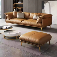 Italienisches Minimalistisches Technologie-Sofa aus Ultrafeinem Faserstoff, Modernes Minimalistisches Nordisches Kombinationssofa für Wohnzimmer